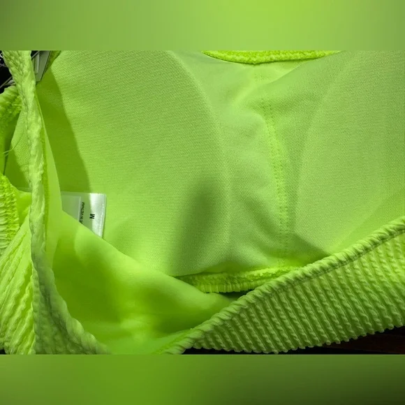 NWT Citron Yellow One Shoulder Bikini Top - Picture 8 of 12